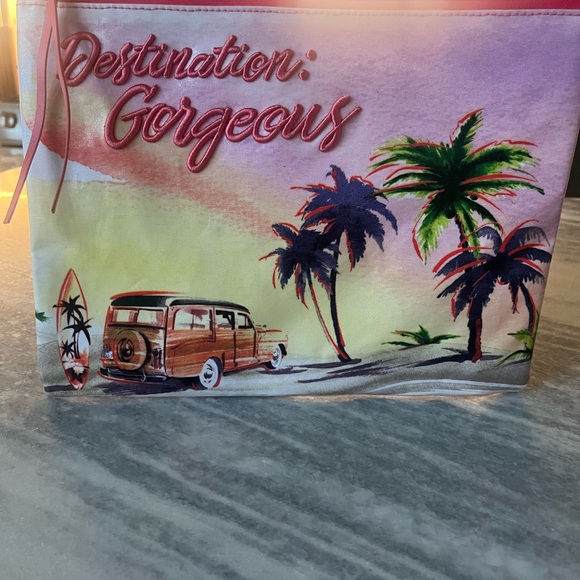 Vintage 🏝Merle ☀️Norman 🏝cosmetics ☀️🏝bag 🏝travel ☀️😂size toiletry 🏝☀️ - Picture 5 of 16